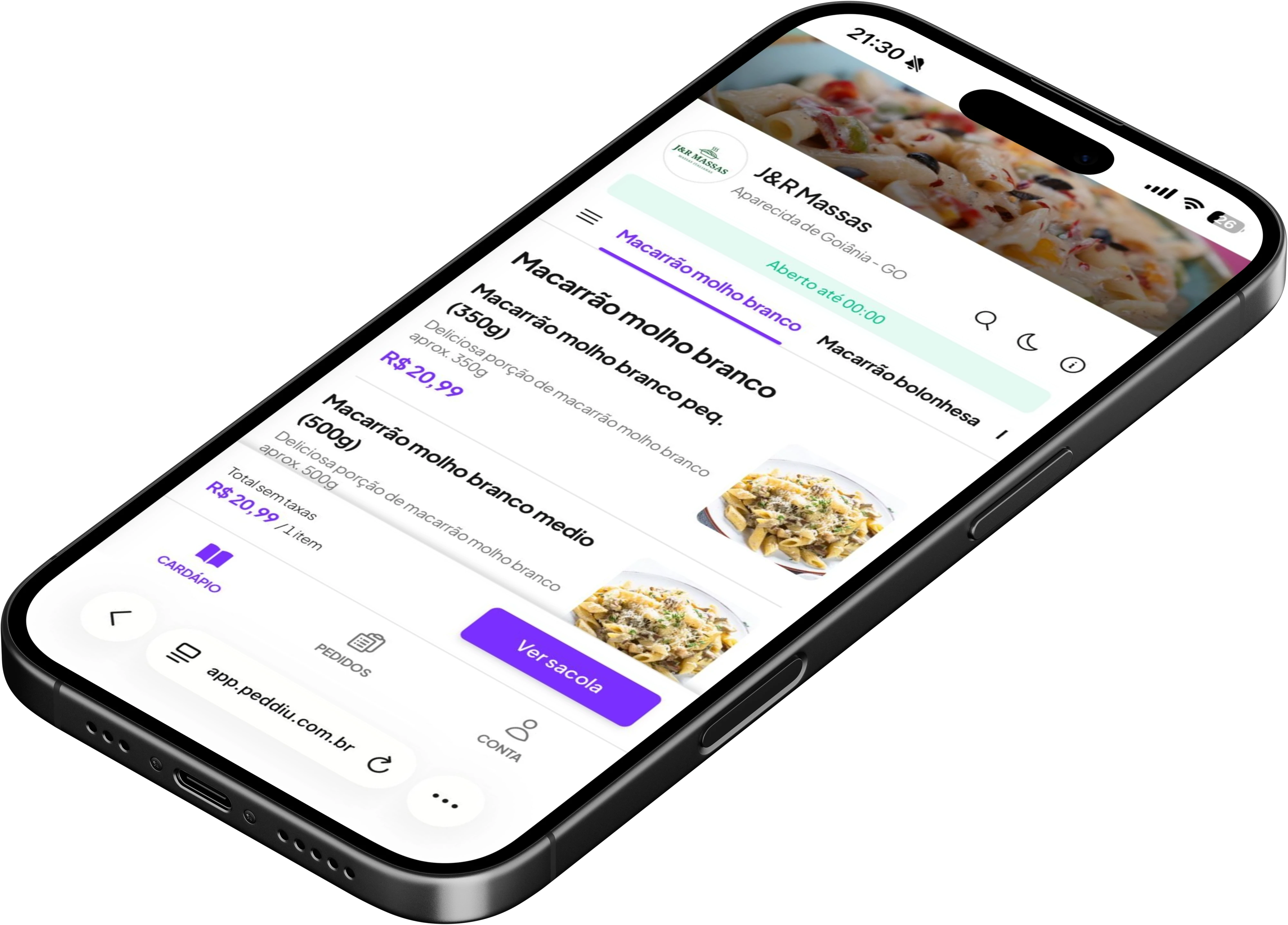 Etapa 03: O cliente pede no cardápio digital
